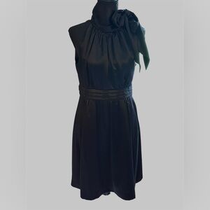 Shoshanna Halter Neck tie black dress. Sz8. wedding guest, semi formal